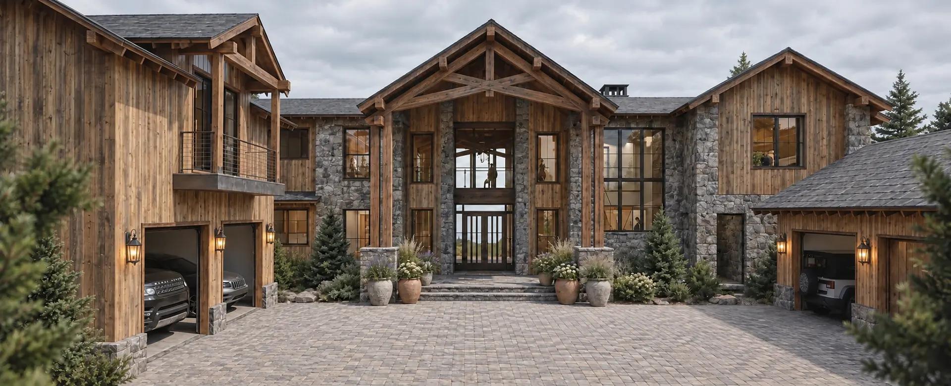 Eagle Rock — exterior elevation at the front entry