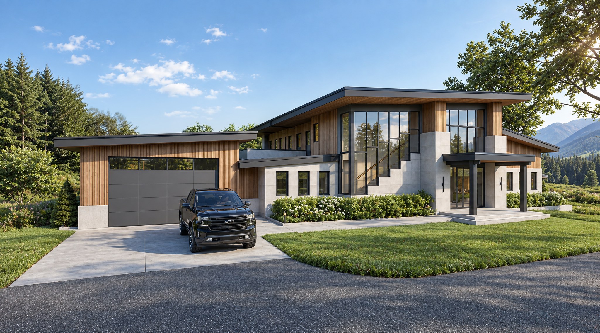 Lazy Creek — sports barn residence in Whitefish, Montana by Mineau Architecture